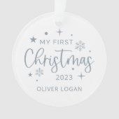 フェスティバル初めてのクリスマス写真 オーナメント (正面)