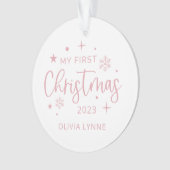 フェスティバル初めてのクリスマス写真 オーナメント (正面)