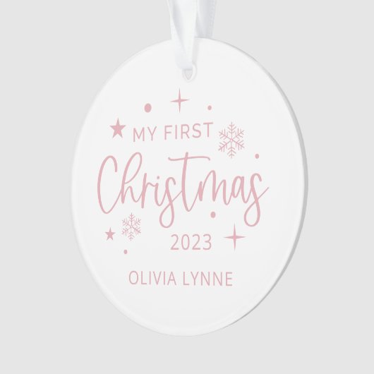 フェスティバル初めてのクリスマス写真 オーナメント (正面)