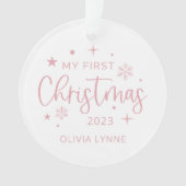 フェスティバル初めてのクリスマス写真 オーナメント (正面)