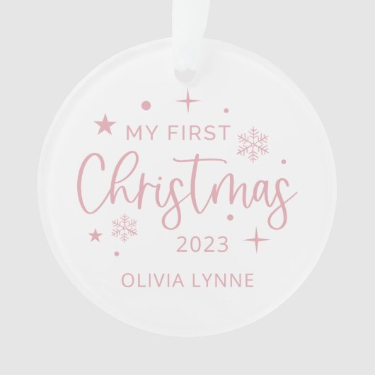 フェスティバル初めてのクリスマス写真 オーナメント (正面)