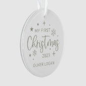 フェスティバル初めてのクリスマス写真 オーナメント (正面)