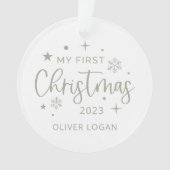 フェスティバル初めてのクリスマス写真 オーナメント (正面)