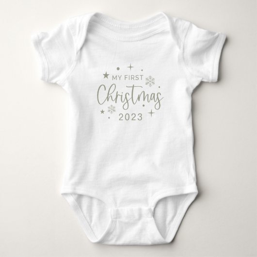 フェスティバル初めてのクリスマス2022 ベビーボディスーツ (正面)