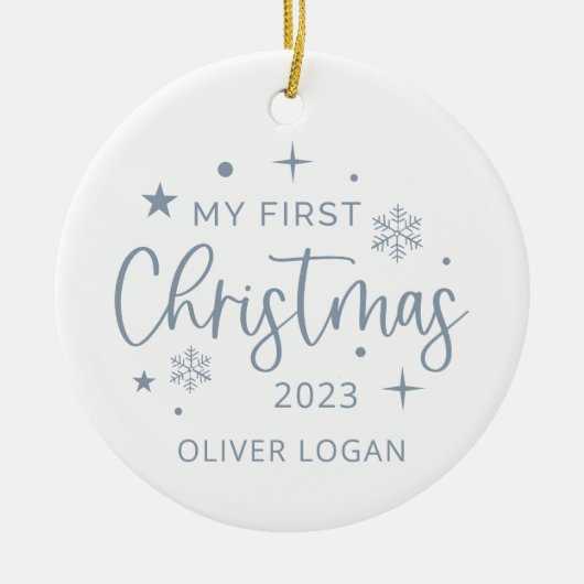 フェスティバル初めてのクリスマス セラミックオーナメント (正面)