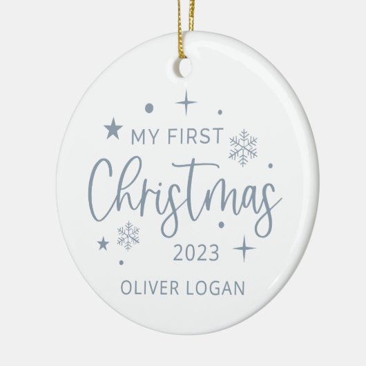 フェスティバル初めてのクリスマス セラミックオーナメント (左)