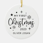 フェスティバル初めてのクリスマス セラミックオーナメント (正面)