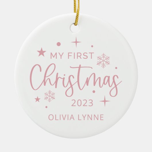 フェスティバル初めてのクリスマス セラミックオーナメント (正面)