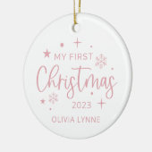 フェスティバル初めてのクリスマス セラミックオーナメント (左)