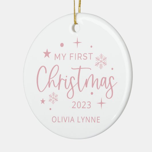 フェスティバル初めてのクリスマス セラミックオーナメント (左)