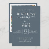 フェスティバル加飾お誕生日ケーキパーティの招待状 招待状 (正面/裏面)