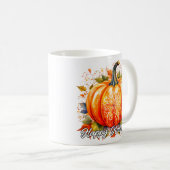 フェスティバル加飾ハッピーハローウィンパンプキン コーヒーマグカップ (正面右)