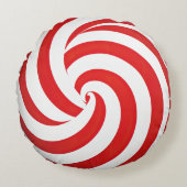 フェスティバル加飾ペパーミントプリント ラウンドクッション (正面)