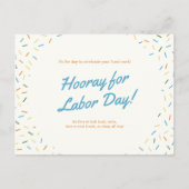 フェスティバル労働日お祝い シーズンポストカード (正面)