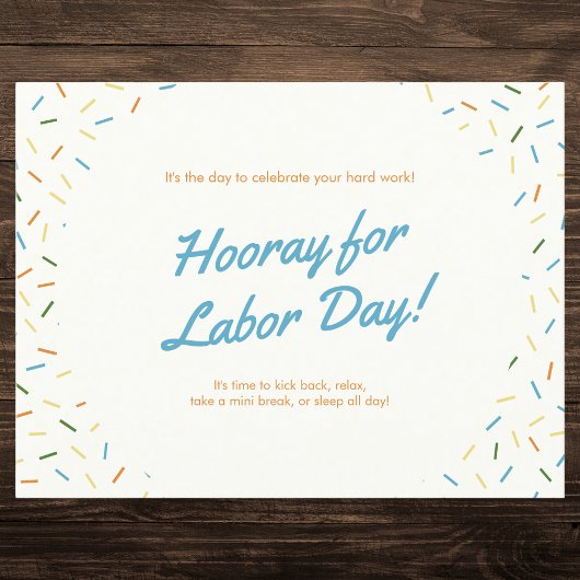 フェスティバル労働日お祝い シーズンポストカード