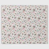 フェスティバル包装紙とオーナメント ラッピングペーパー (フラット)