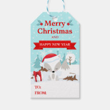 フェスティバル北極キツネinサンタハットクリスマス