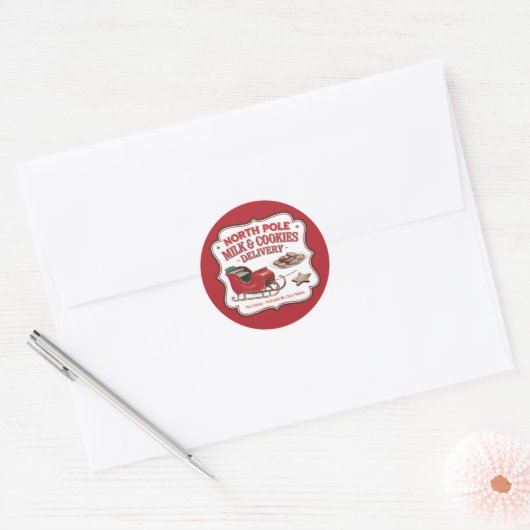 フェスティバル北極クッキークリスマス ラウンドシール (封筒)