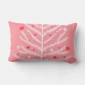 フェスティバル北欧クリスマスツリーディアピンク ランバークッション (裏面)