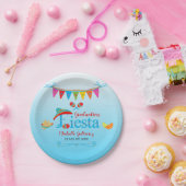 フェスティバル卒業フェスタパーソナライズされたブルーグラデーション ペーパープレート (パーティー)