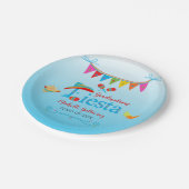 フェスティバル卒業フェスタパーソナライズされたブルーグラデーション ペーパープレート (アングル)