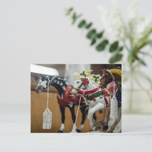 フェスティバル回転木馬ウマオーナメントコレクション ポストカード (スタンド正面)