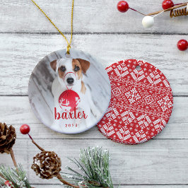 フェスティバル型 |ペットの写真 セラミックオーナメント