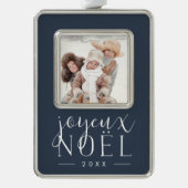 フェスティバル型 | Joyeux Noel写真 シルバープレートフレームオーナメント (正面)