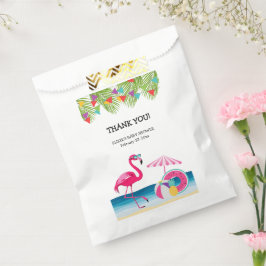 フェスティバル夏ビーチピンクフラミンゴベビーシャワー フェイバーバッグ