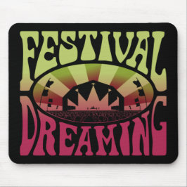 フェスティバル夢ヴィンテージレトログリーンマルーン マウスパッド