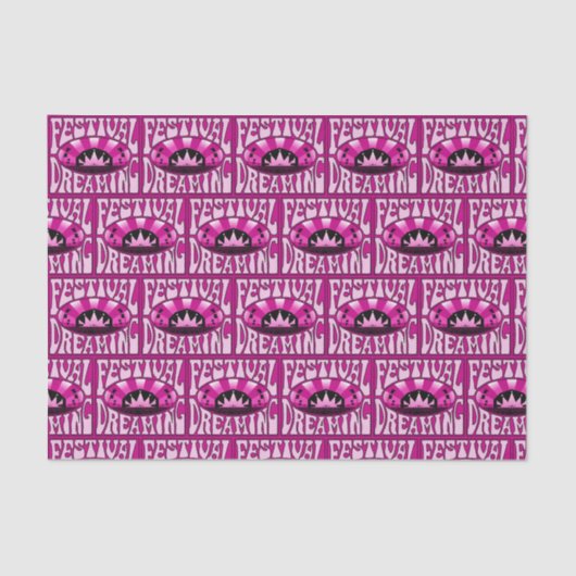 フェスティバル夢ヴィンテージレトロピンク – ブラック+ピンク 薄葉紙 (正面)