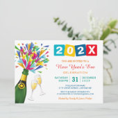 フェスティバル大晦日バッシュカラフル紙吹雪 招待状 (スタンド正面)