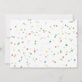 フェスティバル大晦日バッシュカラフル紙吹雪 招待状 (裏面)