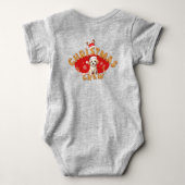 フェスティバル子犬ジンジャーブレッド文字Bクリスマスボーイ ベビーボディスーツ (裏面)