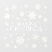 フェスティバル季節のごあいさつ白熱［赤熱］光を放つ雪片 ウィンドウサイン (シート)