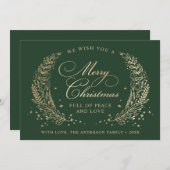 フェスティバル家族メリークリスマスウィッシュ シーズンカード (正面/裏面)