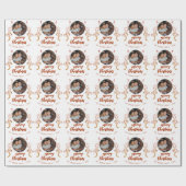 フェスティバル家族写真紅葉楽しいクリスマス ラッピングペーパー (フラット)