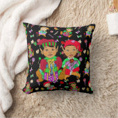 フェスティバル小妖精や小人とクリスマスキャンディお洒落 クッション (ブランケット)