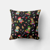 フェスティバル小妖精や小人とクリスマスキャンディお洒落 クッション (裏面)
