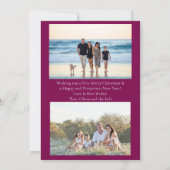 フェスティバル小妖精や小人カルテットファミリーフォトクリスマスフラット カード (裏面)