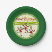 フェスティバル小妖精や小人クリスマスパーティー ペーパープレート (正面)