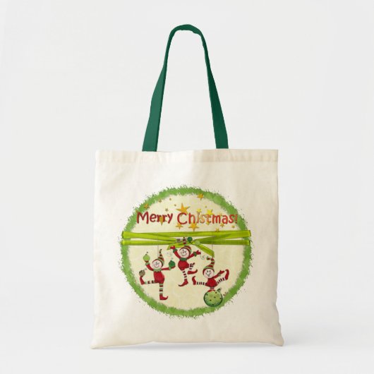 フェスティバル小妖精や小人クリスマス抱き枕 トートバッグ (正面)