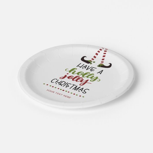 フェスティバル小妖精や小人ホリークリすてきスマパーソナライズされたス ペーパープレート (アングル)