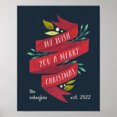 フェスティバル巻線 |パーソナライズされたクリスマス ポスター (正面)