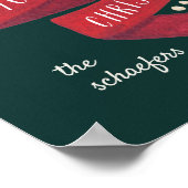 フェスティバル巻線 |パーソナライズされたクリスマス ポスター (角)