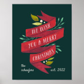 フェスティバル巻線 |パーソナライズされたクリスマス ポスター (正面)