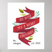 フェスティバル巻線 |パーソナライズされたクリスマス ポスター (正面)