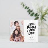 フェスティバル平和愛の喜び、家族の写真クリスマス ポストカード (スタンド正面)
