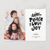 フェスティバル平和愛の喜び、家族の写真クリスマス ポストカード (正面)