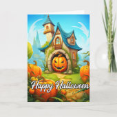 フェスティバル幽霊のよく出るハウス |ハッピーハローウィン カード (正面)